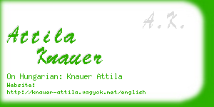 attila knauer business card